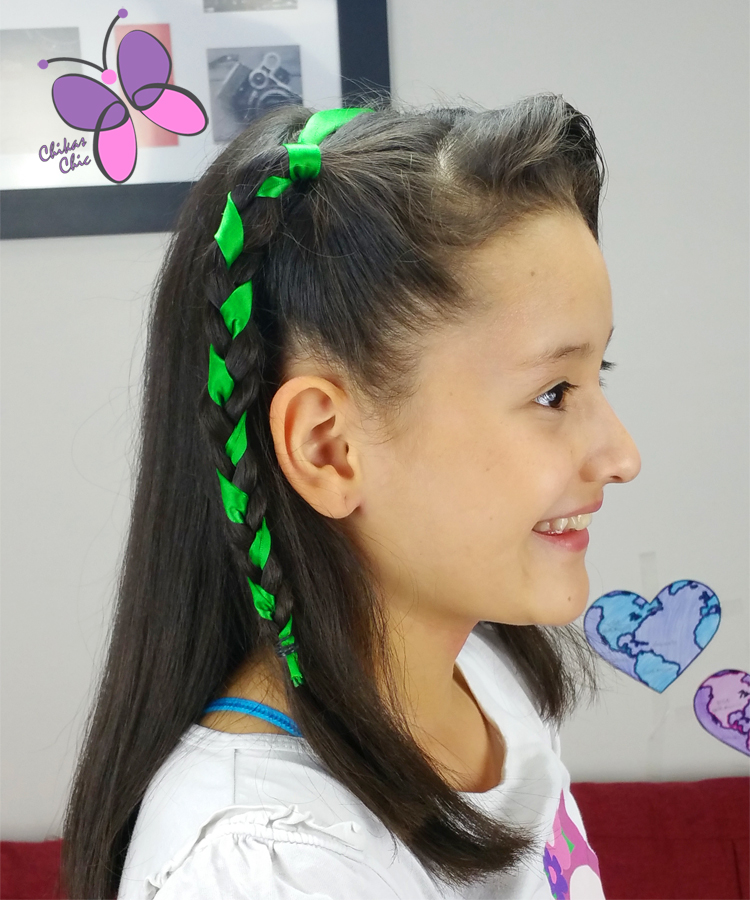 trenzas tejidas con cintas para niñas  Peinados y Cortes  Facebook